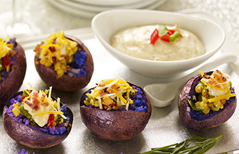 Kashi & Summer Fresh Appetizer Recipe  Mini Baked Purple Potatoes